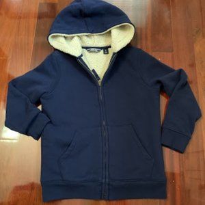 Fuzzy navy blue soft hoodie